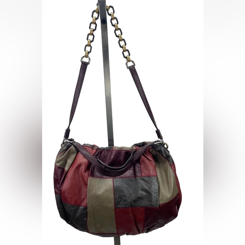 DOLCE & GABBANA Multicolor Patchwork Leather Miss Night Day Hobo Shoulder Bag